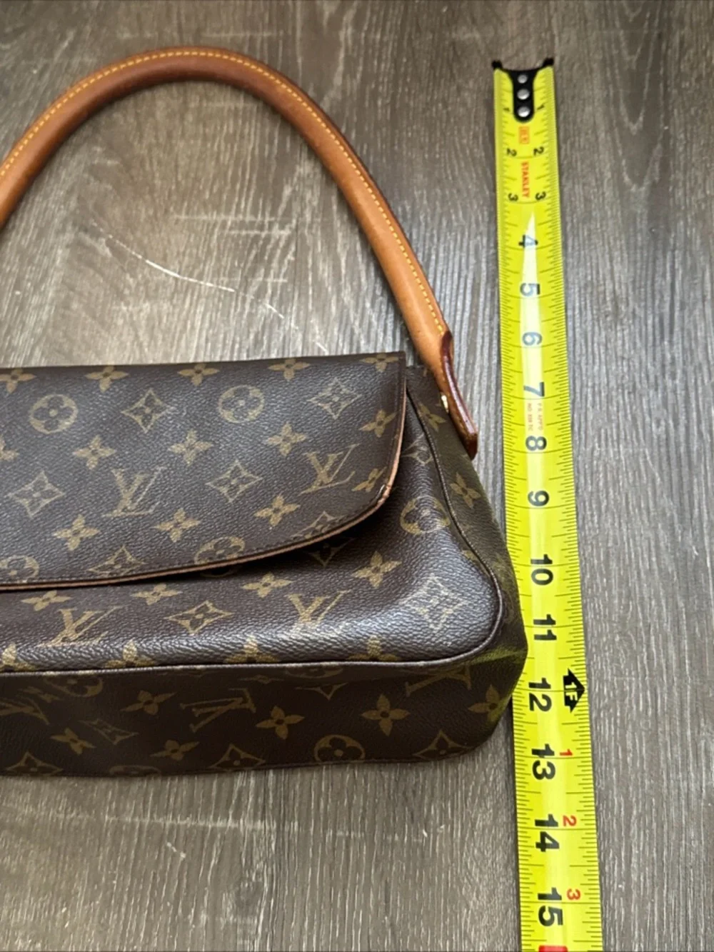 Louis Vuitton Vintage Monogram Flap Shoulder Bag Brown LV 2001 France